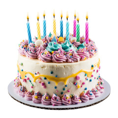 birthday cake isolated on white