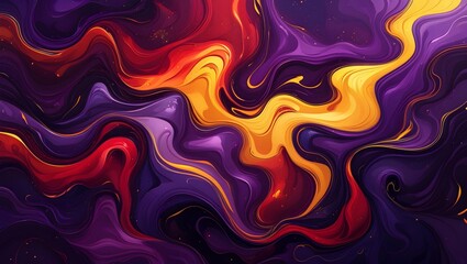 Obraz premium abstract oil background with colorful waves