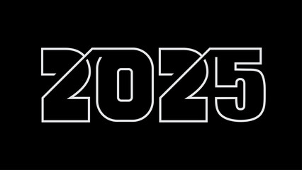 Happy new year 2025. New year thematic design concept. 2025 Typography. Greeting concept for 2025 new year celebration.