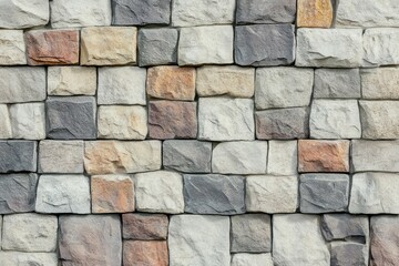 Rustic white brick wall with weathered texture. AI generative