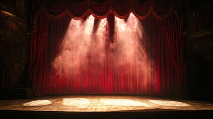 Generic 1940s Vaudeville Moment Spotlight Stage High-definition