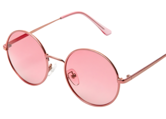 Transparent pink sunglasses