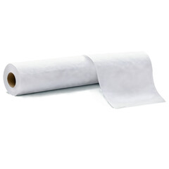 A seamless roll of white craft paper displayed against a soft gradient background, showcasing its pristine and smooth texture