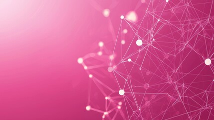 Pink network connection abstract background, digital communication concept