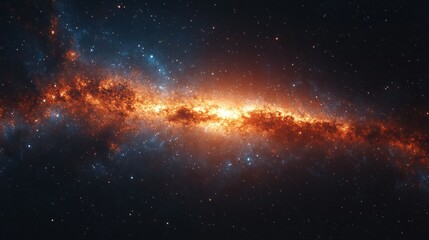 Cosmic nebulae, fiery galactic expanse