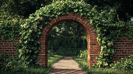 Household Brick Archway Moment Hyper-realistic Textures