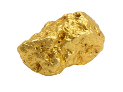 Natural gold nugget texture