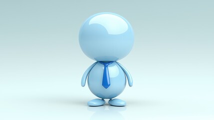 Professional 3d man in tie, portrait of business and formal attire in the modern workplace