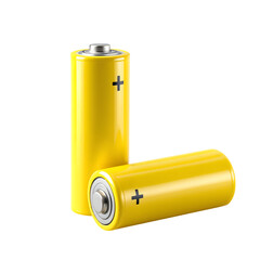 Two Bright Yellow Batteries Ready for Use