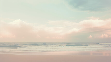 Fototapeta premium clouds over the sea blue sky pink purple