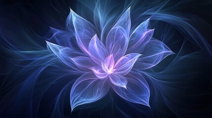 Obraz premium Striking blue blossom on black, captivating floral photograph with high contrast