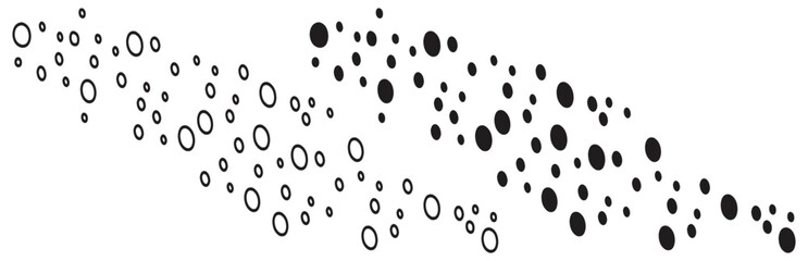 Abstract Circular Dotted Wave Pattern Design. Isolated On Transparent Background.