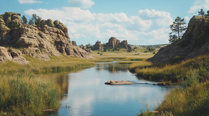 A poster of the north dakota national park
