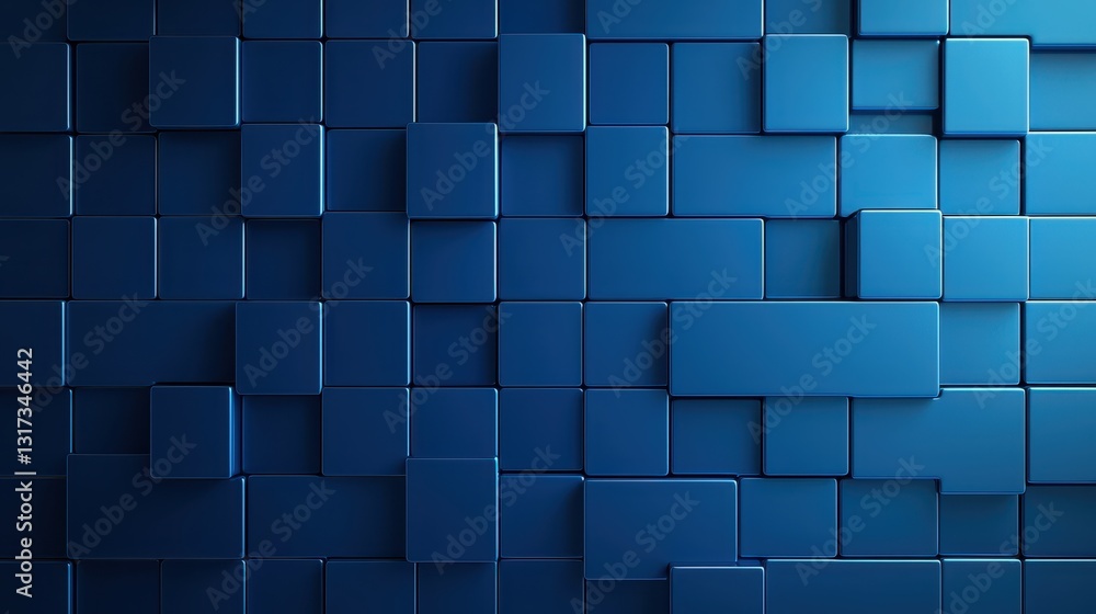Poster abstract blue background with subtle squares, modern and futuristic design for tech digital concepts
