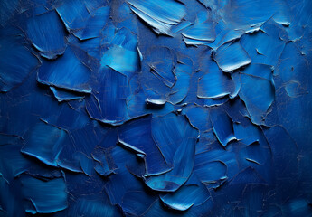 Dark Blue Grunge Texture Background – Abstract Blue Paper with Vintage Aesthetic and High-Resolution Detail
