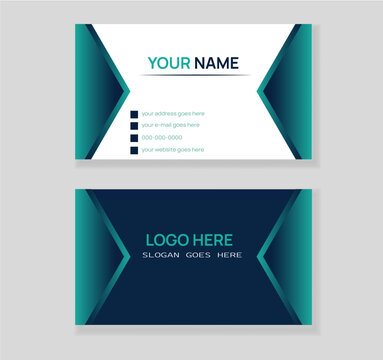 OWN creative modern name card and business card. Business Card Layout with Gray Stripes