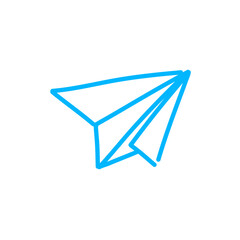 airplane paper Related Vector Line Icon
