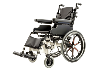 wheelchair on white background