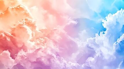Fototapeta premium Dreamlike Pastel Sky Colorful Cloudscape Background Image Perfect for Design Projects