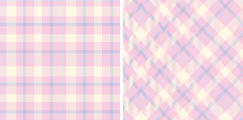 Deep Pale Mauve and Cool Pale Sky Blue Seamless Tartan Fabric Design