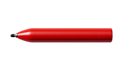 Red Stylus Pen Digital Design Element, Modern Graphic Resource for Branding, isolated on transparent background.