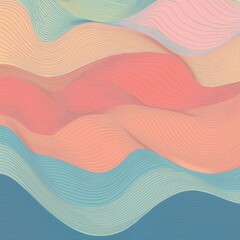 Fototapeta premium Abstract horizontal background with colorful waves