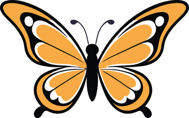 A cartoon butterfly illustration, beautiful butterfly character design