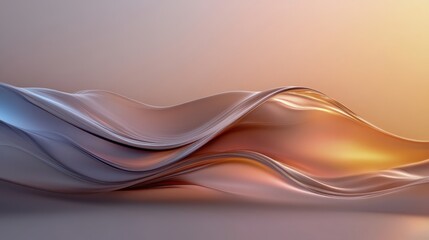 Abstract flowing waves with warm and cool tones.