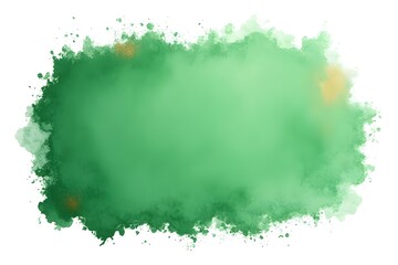 Obraz premium Abstract Watercolor Green Background with Gold Glitter Splashes