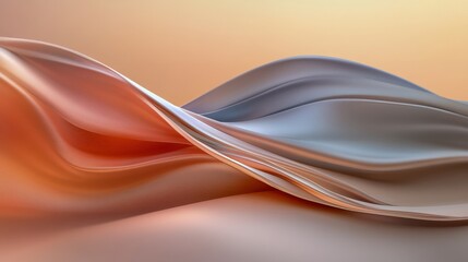 Flowing fabric in soft tones creates a calming visual effect.