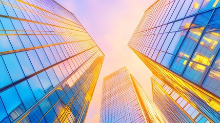 A building with a lot of windows and a sun shining through them