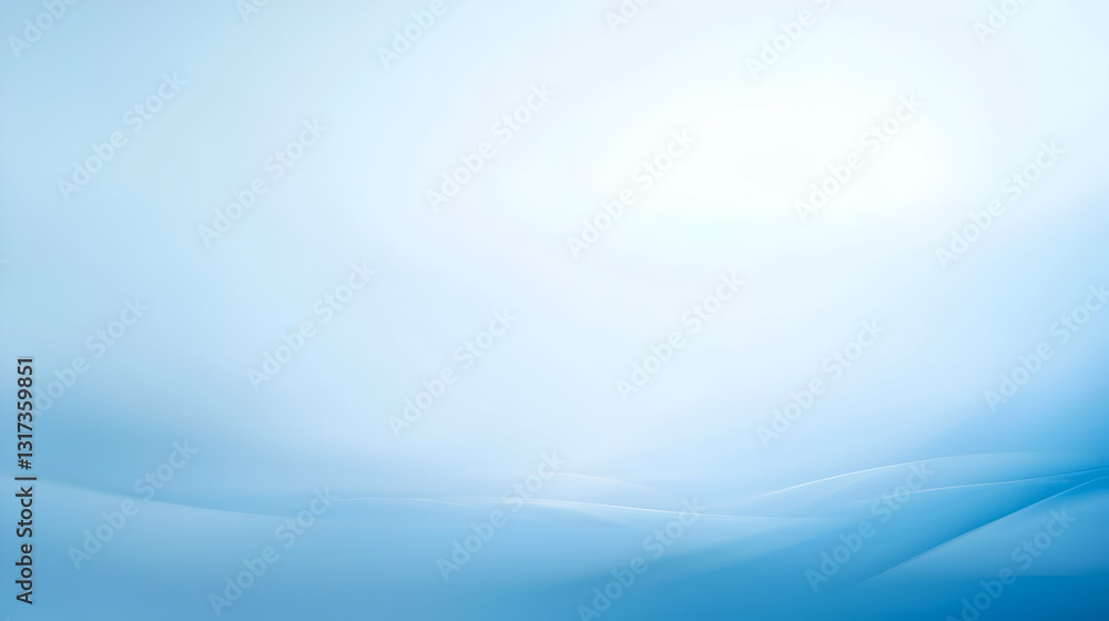 Poster soft blue abstract background with smooth curves and gradient dreamlike ethereal atmosphere