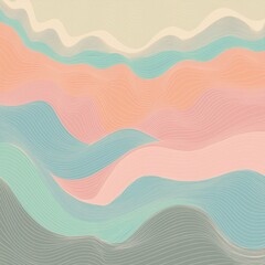 Fototapeta premium Abstract horizontal background with colorful waves