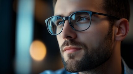 portrait of a handsome businessman in the office, businessperson in the office