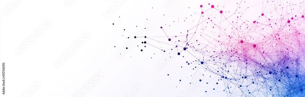 Poster abstract network connection with nodes and lines.