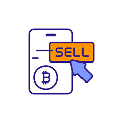 Sell Order Icon to Facilitate Sales in Trading Platforms - Investment Stock Exchange.