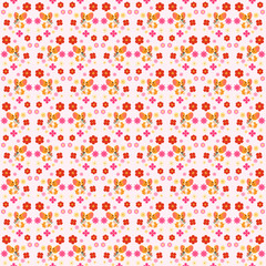 Seamless floral pattern with cute corgis on a soft pink background. Perfect for textile, wallpaper, gift wrapping, stationery, and home decor. Ideal for pet lovers and vibrant, cheerful designs