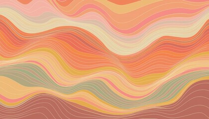 Abstract horizontal background with colorful waves