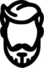 Fototapeta premium Bearded man face icon