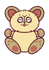 Cute Ferret Illustration. Happy expression 