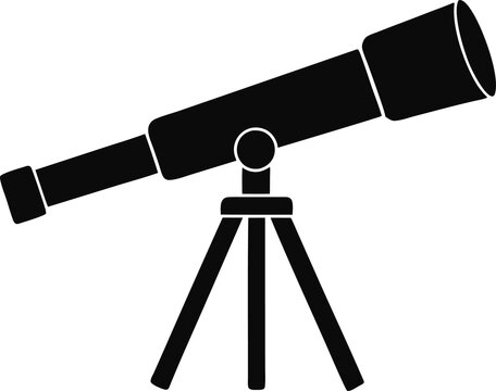 telescope silhouette vector