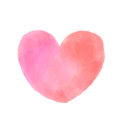 水彩で描いたハートマーク