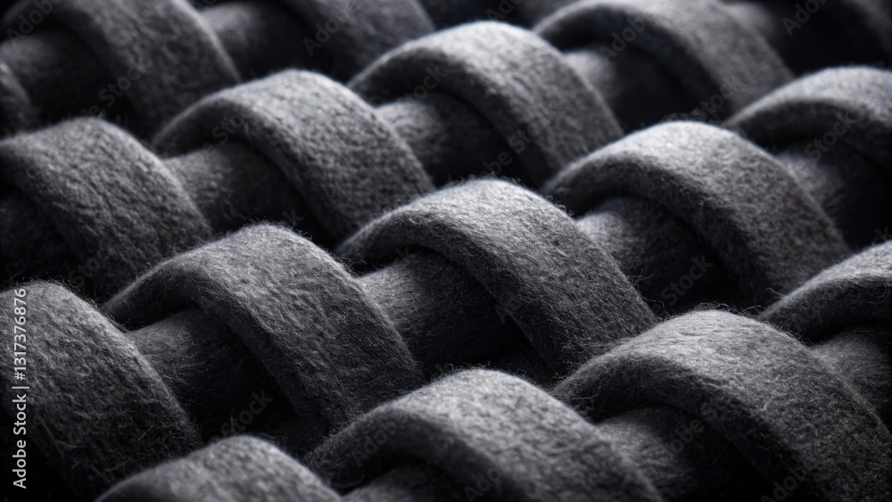 Leinwandbilder A Close-Up View of a Woven Fabric, Revealing the Intertwined Threads and Textured Surface, Creating a Tactile and Abstract Pattern.