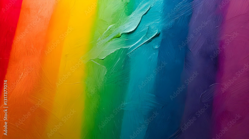 Poster vivid rainbow gradient background with soft blurry texture spectrum of vibrant colors stripes seamle