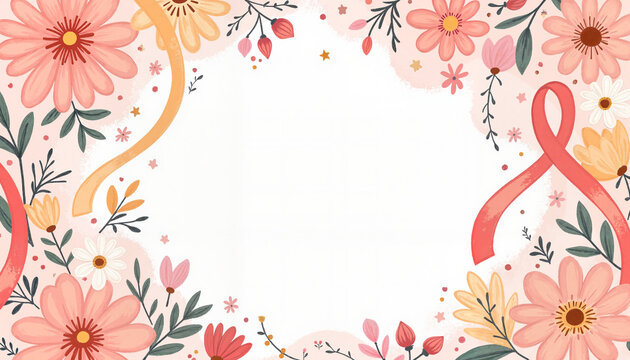 Whimsical bridal shower invitation mockup with pastel florals, celebration