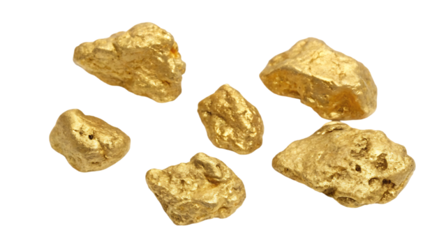rough natural gold nuggets
