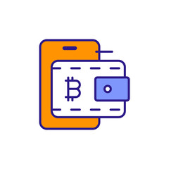 Crypto Wallet Icon for Secure Digital Currency Storage - Blockchain Security Asset Management.