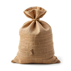 Burlap sack isolated on white background