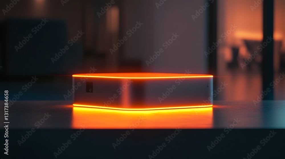 Poster a glowing, central hub acting as a bridge between edge devices and the cloud, managing data flow and