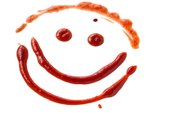 ketchup smiley on plate
